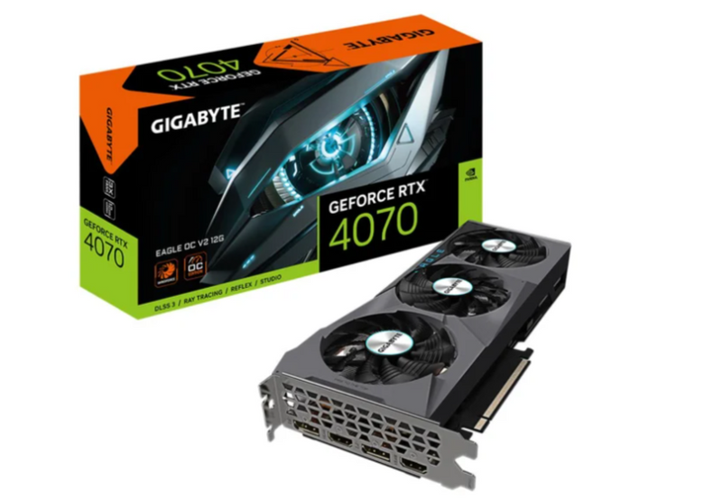 Відеокарта GIGABYTE GeForce RTX 4070 EAGLE OC V2 12G (GV-N4070EAGLE OCV2-12GD) 103758 фото