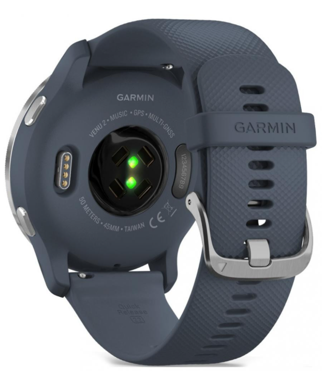 Смарт-годинник Garmin Venu 2 Silver Bezel with Granite Blue Case and Silicone Band (010-02430-10/00) 100278 фото
