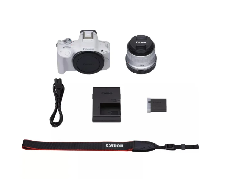 Бездзеркальний фотоапарат Canon EOS R50 kit RF-S 18-45mm IS STM White (5812C030/5812C013) 103616 фото