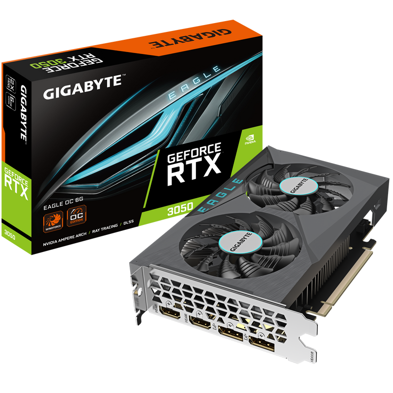 Відеокарта GIGABYTE GeForce RTX 3050 EAGLE OC 6G (GV-N3050EAGLE OC-6GD) 103905 фото