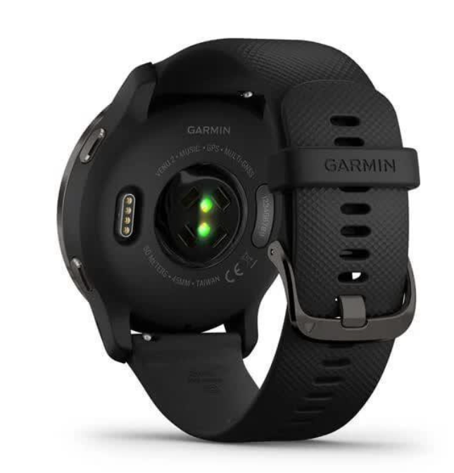 Смарт-годинник Garmin Venu 2 Slate Stainless Steel Bezel with Black Case and Silicone Band (010-02430-11/01) 100305 фото