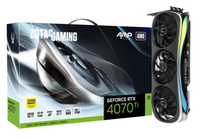 Відеокарта Zotac GeForce RTX 4070 Ti Gaming AMP EXTREME AIRO 12GB G (ZT-D40710B-10P) 102318 фото