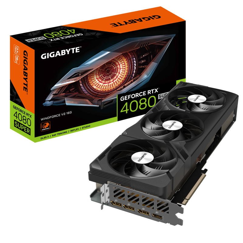 Відеокарта GIGABYTE GeForce RTX 4080 SUPER WINDFORCE V2 16G (GV-N408SWF3V2-16GD) 280421 фото
