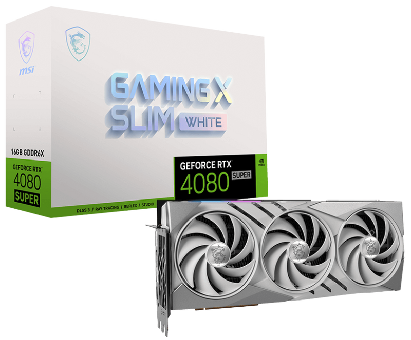 Відеокарта MSI GeForce RTX 4080 SUPER 16G GAMING X SLIM WHITE (912-V511-263) 280431 фото
