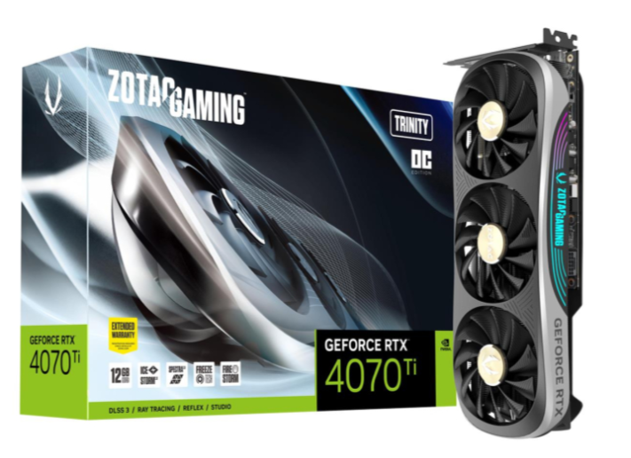 Відеокарта Zotac GeForce RTX 4070 Ti Gaming TRINITY OC 12GB GDDR6X (ZT-D40710J-10P) 102358 фото