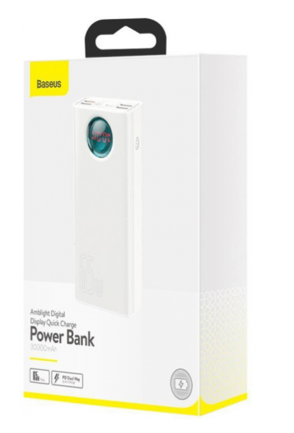 Зовнішній акумулятор (Power Bank) Baseus Amblight, 30000mAh, QC 3.0, PD, 3A, 65W (PPLG-A02) 100396 фото