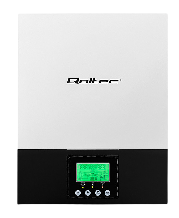 Гібридний сонячний інвертор Qoltec Hybrid Off-Grid 1,5KW / 80A / MPPT (53875) 222296 фото