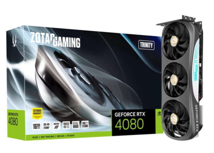 Відеокарта Zotac GeForce RTX 4080 Gaming Trinity 16GB GDDR6X (ZT-D40810D-10P) 102105 фото