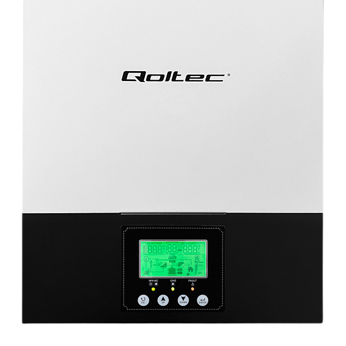 Гібридний сонячний інвертор Qoltec Hybrid Off-Grid 1,5KW / 80A / MPPT (53875) 222296 фото