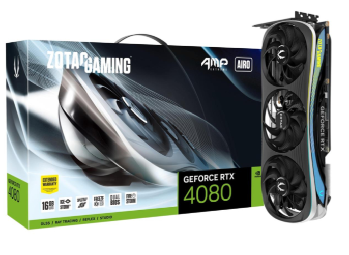 Відеокарта Zotac GeForce RTX 4080 Gaming AMP Extreme AIRO 16GB GDDR (ZT-D40810B-10P) 102106 фото