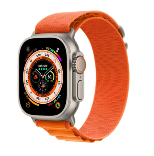 Смарт-годинникApple Watch Ultra Titanium/Orange Alpine Loop S LTE (MNHH3) 101611 фото