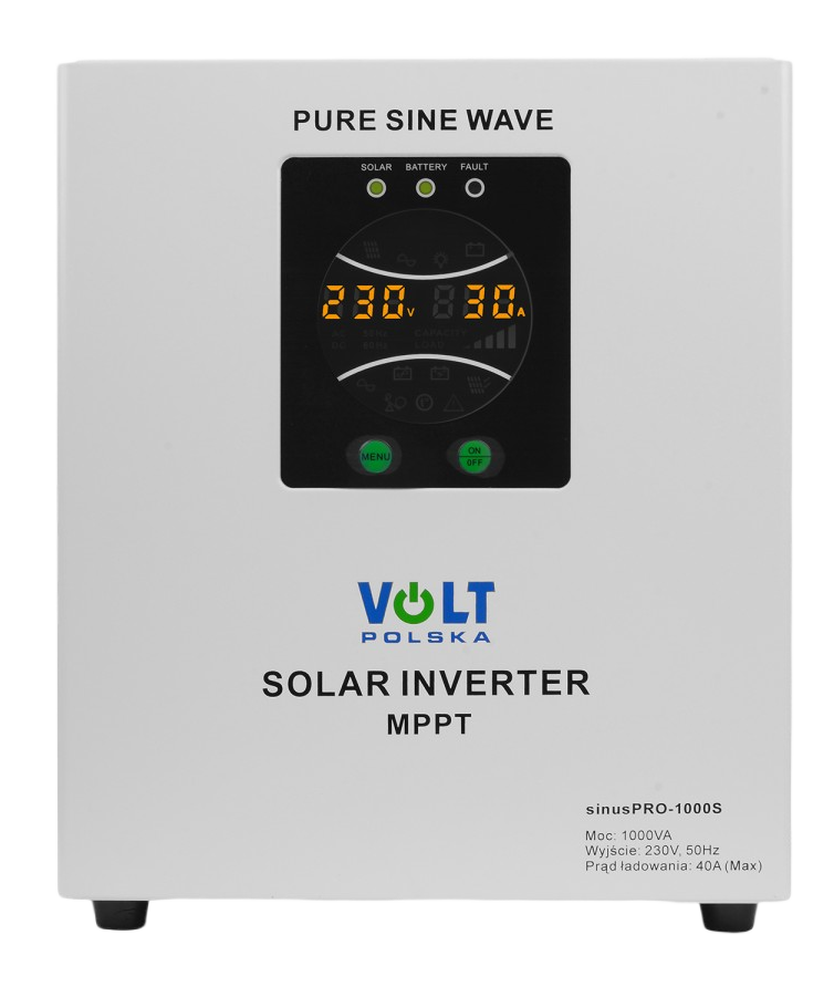 Сонячний інвертор VOLT SINUS PRO 1000 S 12/230V (700/1000W) + 30A MPPT (50V) (3SPS100012) 222301 фото