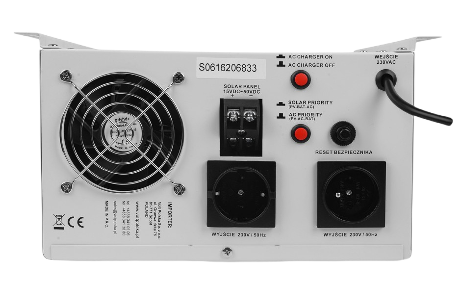 Сонячний інвертор VOLT SINUS PRO 1000 S 12/230V (700/1000W) + 30A MPPT (50V) (3SPS100012) 222301 фото