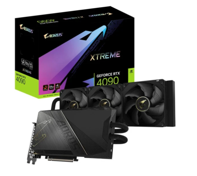 Відеокарта GIGABYTE AORUS GeForce RTX 4090 XTREME WATERFORCE 24G (GV-N4090AORUSX W-24GD) 102688 фото