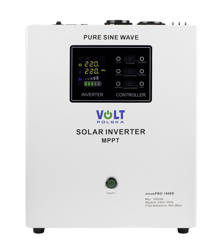 Сонячний інвертор VOLT SINUS PRO 1500 S 12/230V (1050/1500W) + 40A (3SPS150012) 222302 фото