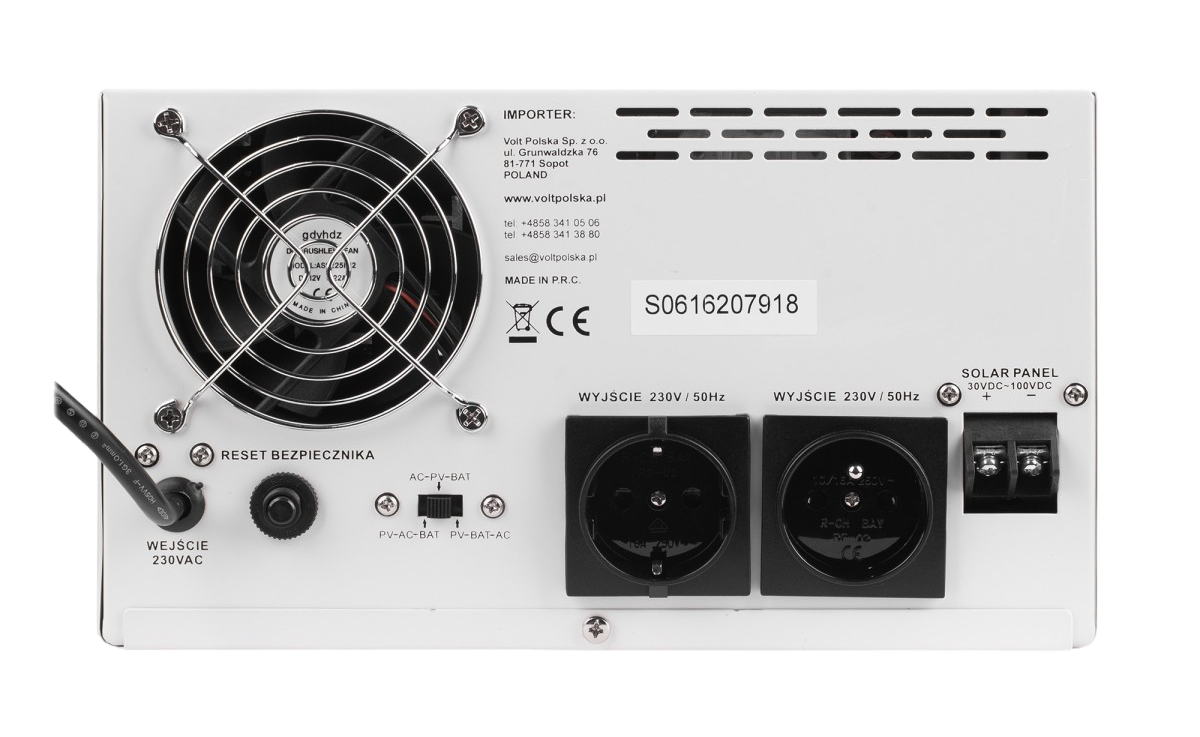 Сонячний інвертор VOLT SINUS PRO 2000 S 24/230V (1400/2000W) + 40A MPPT (100V) (3SPS200024) 222300 фото