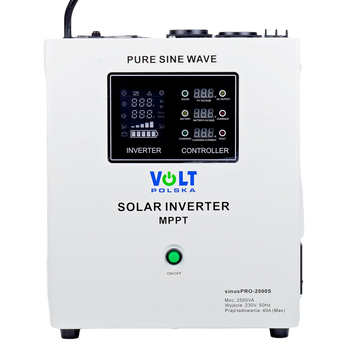 Сонячний інвертор VOLT SINUS PRO 2500 S 24/230V (1800/2500W) + 40A MPPT (100V) (3SPS250024) 222299 фото