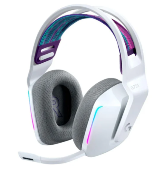 Комп'ютерна гарнітура Logitech G733 LIGHTSPEED Wireless RGB WHITE (981-000883) 102732 фото