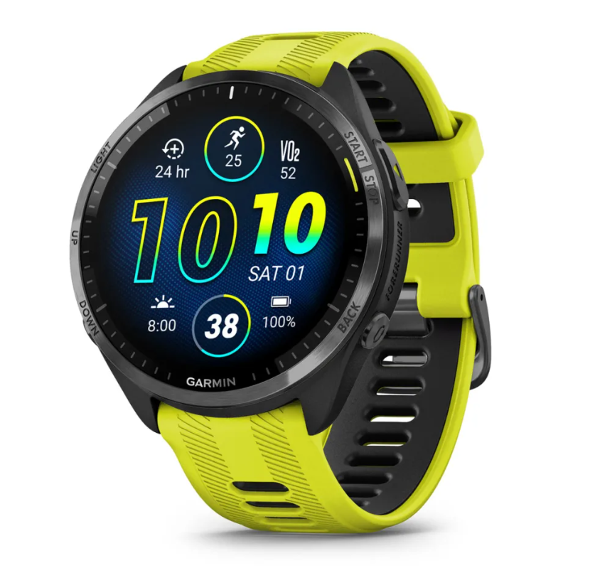 Спортивний годинник Garmin Forerunner 965 Carbon Gray Titanium Bezel w. Black Case and Amp Yell/Black S. Band (010-02809-02/12) 102602 фото