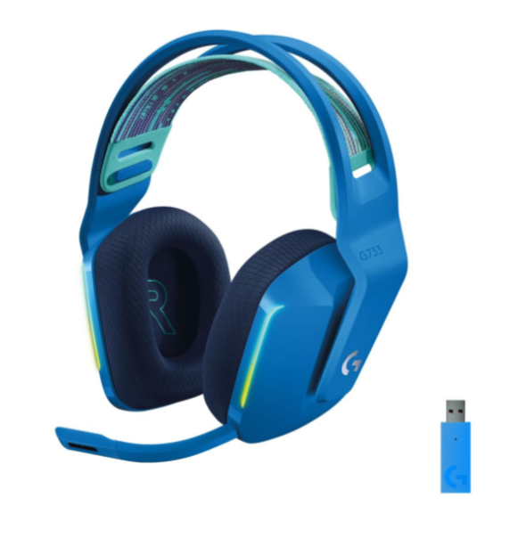 Комп'ютерна гарнітура Logitech Lightspeed Wireless RGB Gaming Headset G733 Blue (981-000943) 102733 фото
