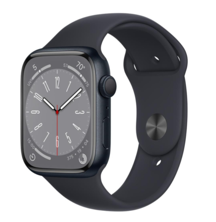 Смарт-годинник Apple Watch 8 45 / Midnight Aluminium / Midnight Sport GPS (MNP13) 101695 фото