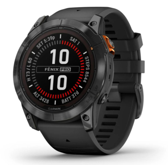 Смарт-годинник Garmin Fenix 7X Pro Solar Slate Gray w. Black Band (010-02778-00/01) 102631 фото