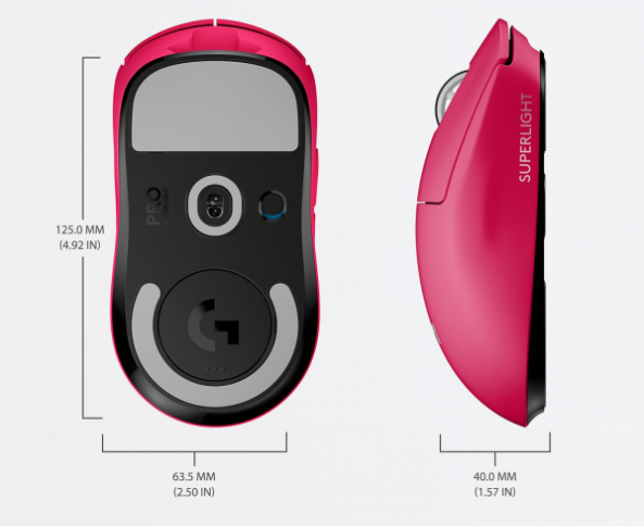 Миша Logitech Pro X Superlight Wireless Magenta (910-005956) 101354 фото