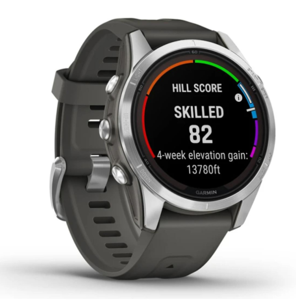 Смарт-годинник Garmin Fenix 7S Pro Solar Silver w. Graphite Band (010-02776-00/01) 102632 фото