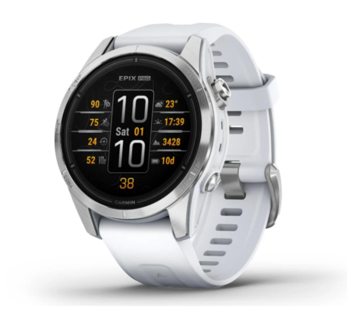 Смарт-годинник Garmin Epix Pro Gen 2 42mm Silver w. Whitestone Band (010-02802-00/01) 102636 фото