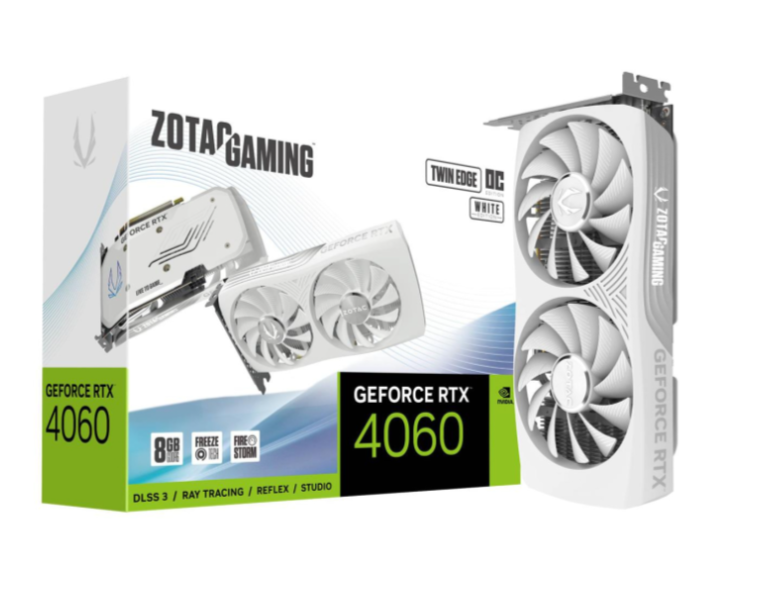 Відеокарта Zotac GeForce RTX 4060 Twin Edge OC White Edition 8GB GDDR6 (ZT-D40600Q-10M) 102941 фото
