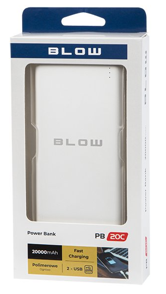 Зовнішній акумулятор (Power Bank) BLOW Power Bank 20000mAh 2xUSB (PB20AC) 101923 фото